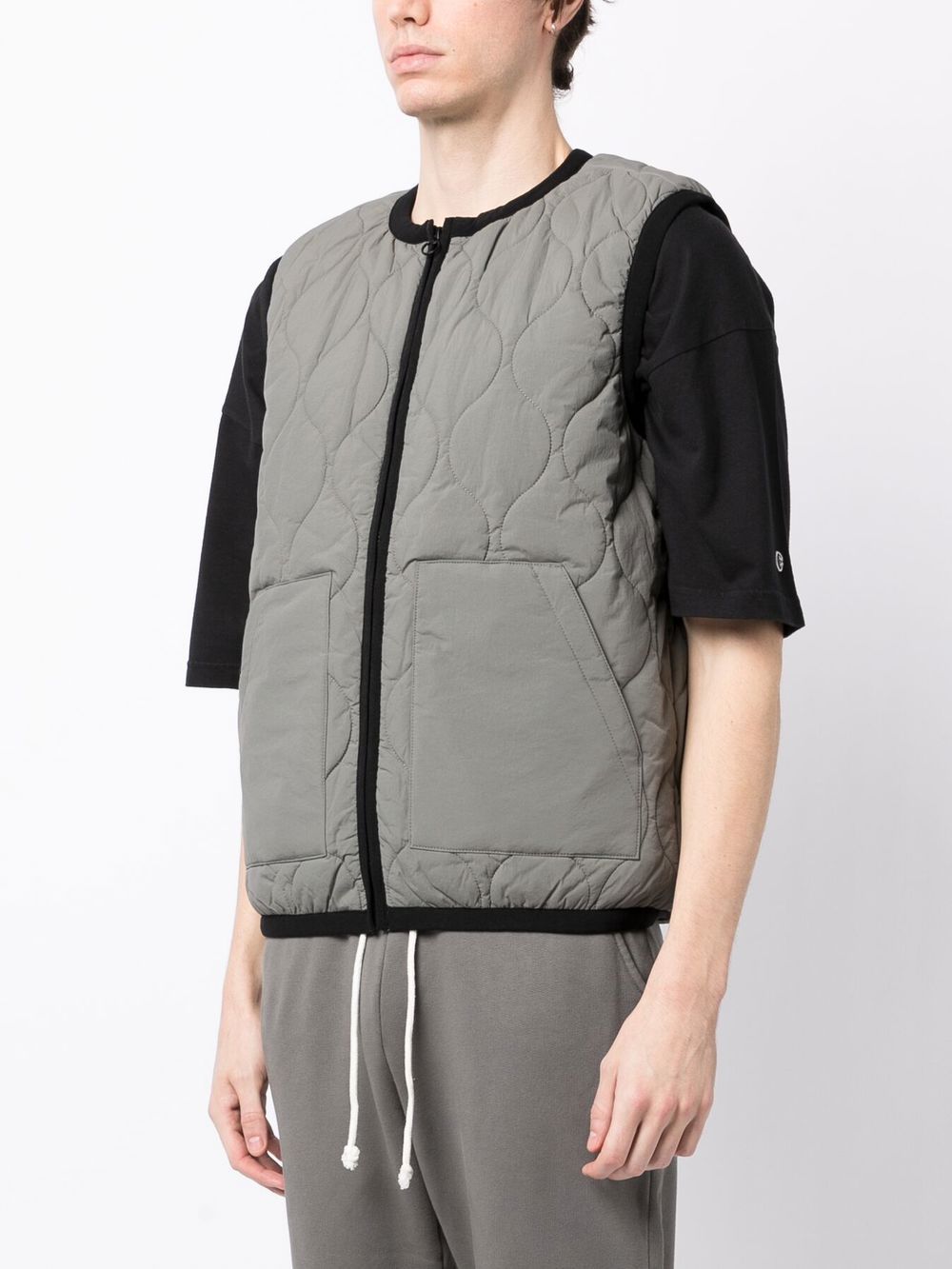 Shop Champion Quilted Sleeveless Gilet In Grau