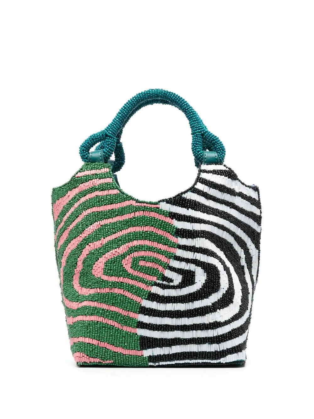 

STAUD bead embellished tote bag - Green