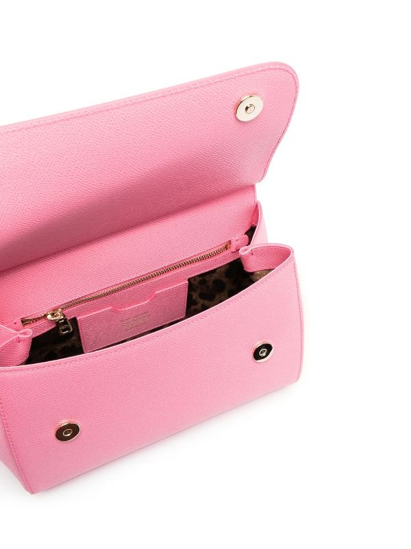 Dolce & Gabbana Pink Leather Mini Dauphine Crossbody Bag