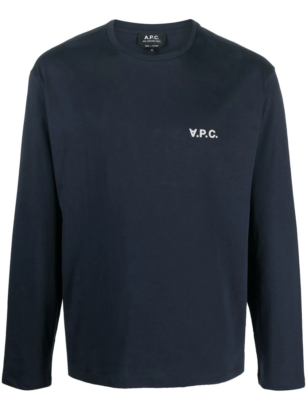 

A.P.C. logo-print long-sleeve sweatshirt - Blue