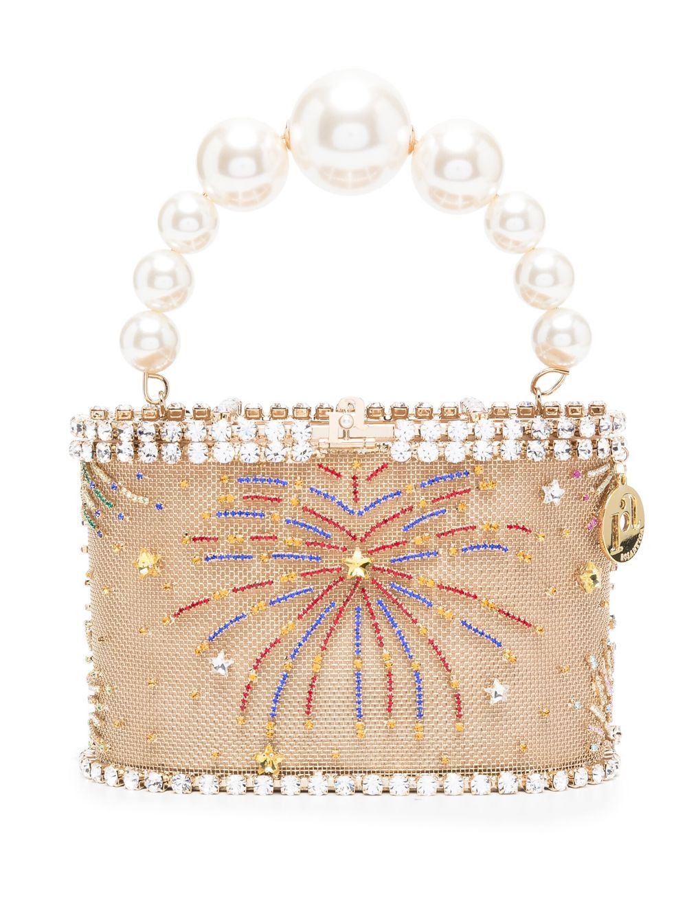 

Rosantica Holli firework crystal-embellished mini bag - Gold