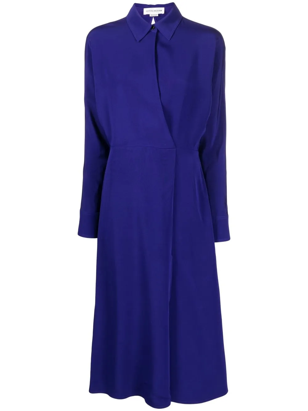 

Victoria Beckham wrap-front midi shirtdress - Blue
