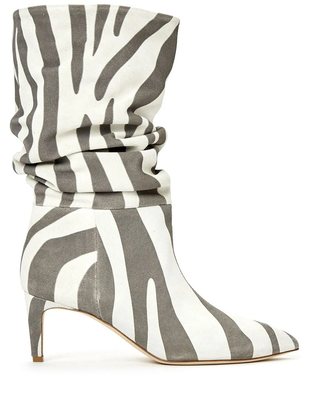 

Paris Texas zebra-print slouchy ankle boots - Grey