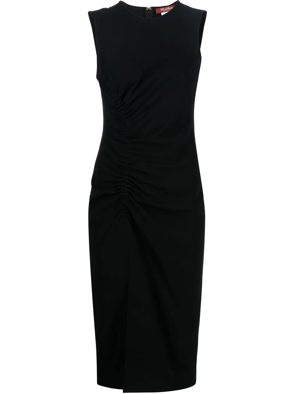 

'S Max Mara gathered-detail midi dress - Black