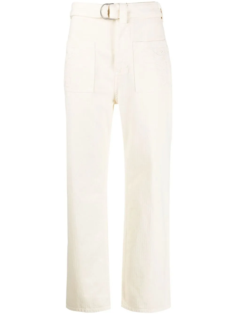 

ETRO belted-waist straight trousers - Neutrals