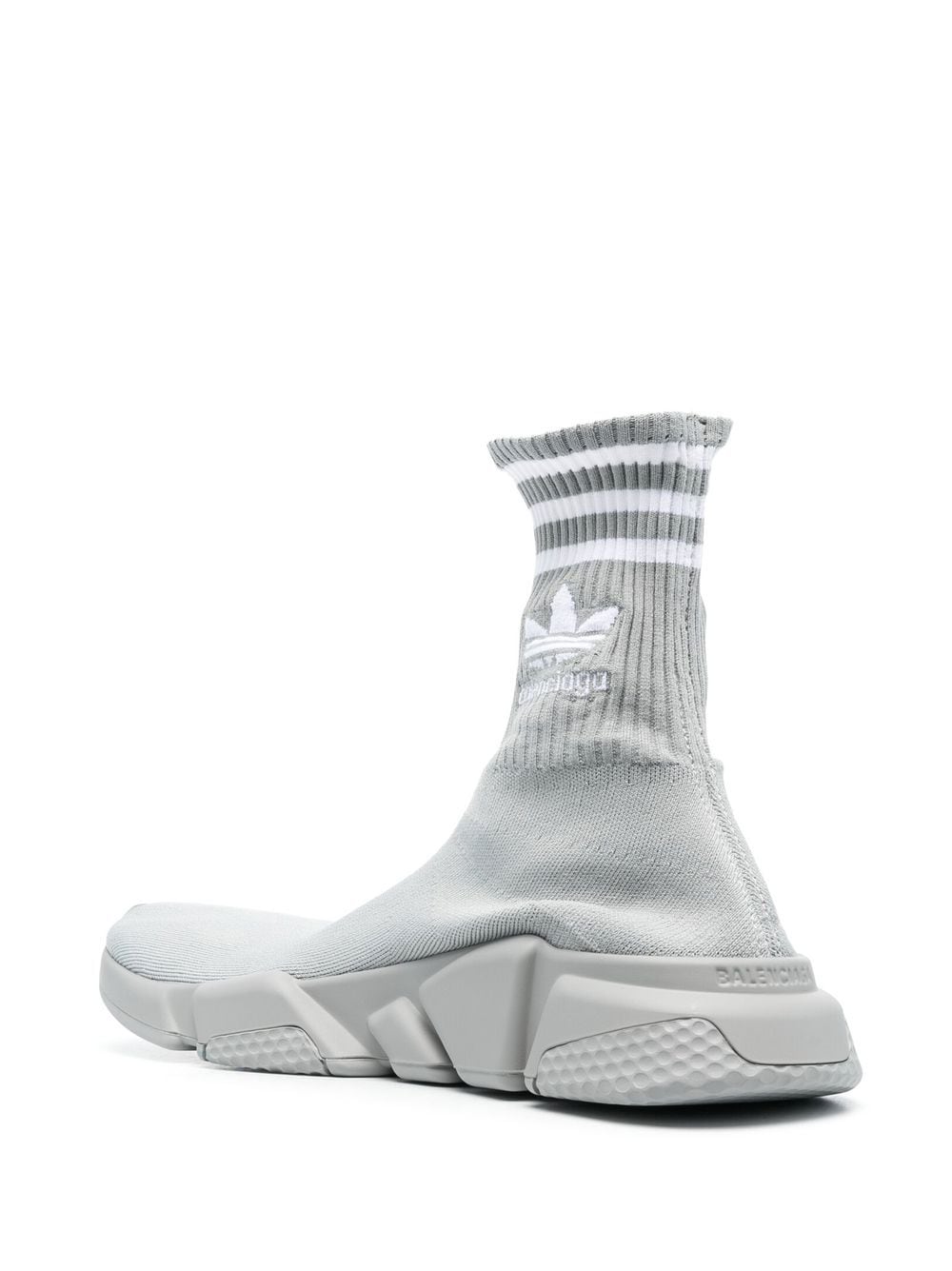 Shop Balenciaga X Adidas Speed High-top Sneakers In Grey