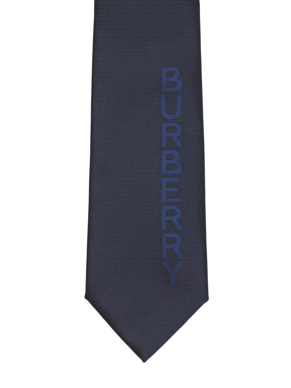 Burberry Stropdas met logoprint - Blauw