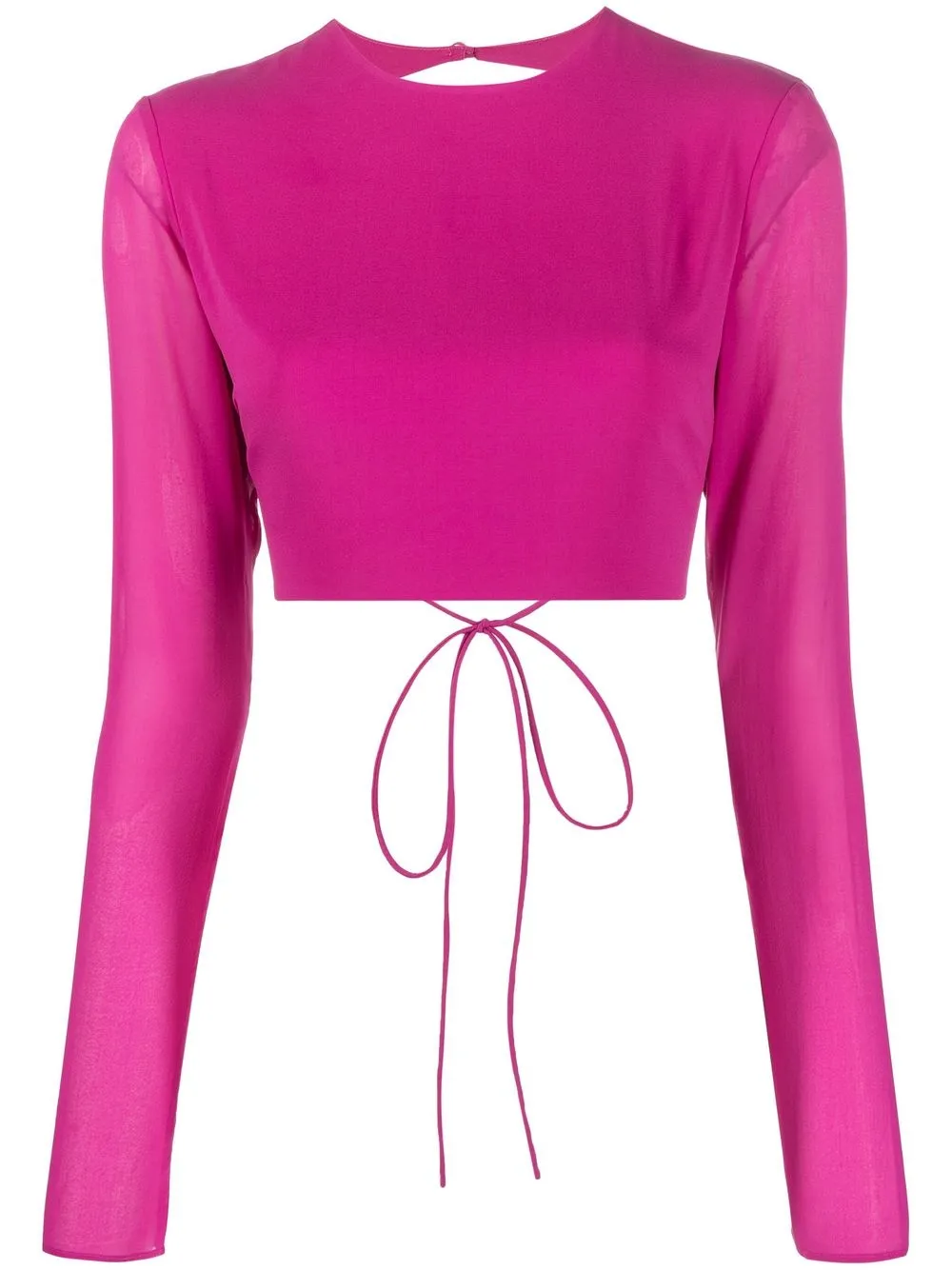 The Andamane `lea` Open Back Crop Top In Rosa