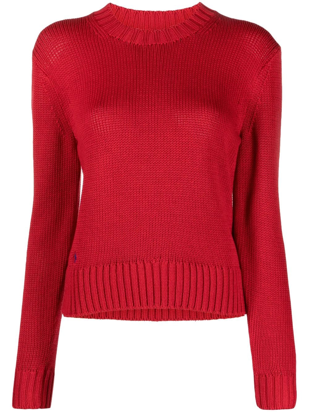Polo Ralph Lauren Chunky Ribbed Knit Jumper In Red