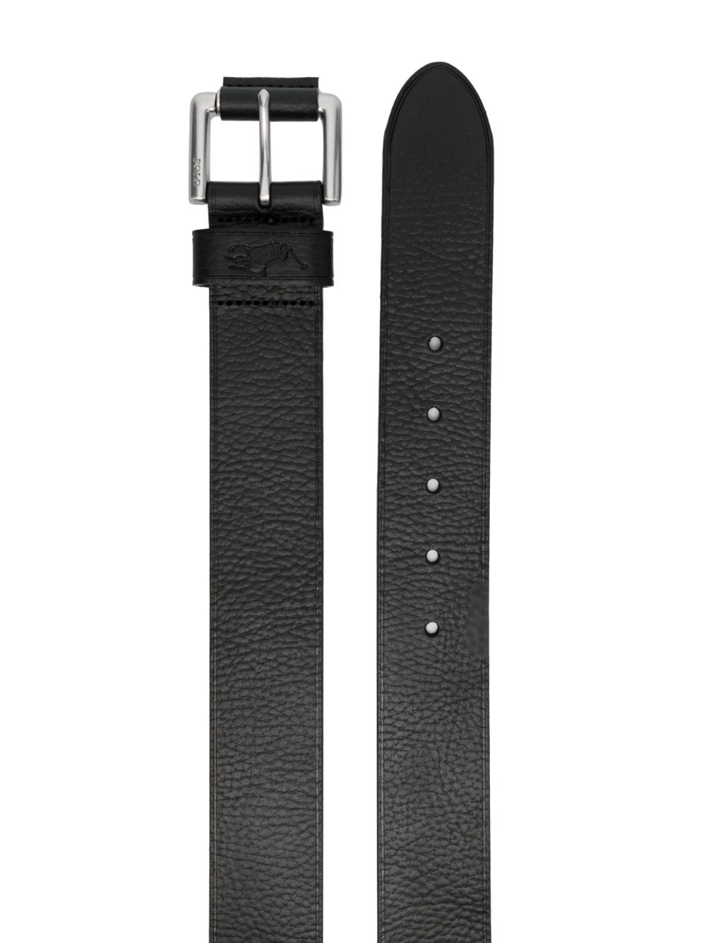 Polo Ralph Lauren pebbled-texture leather belt - Black