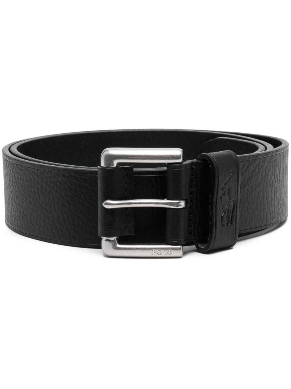 Polo Ralph Lauren pebbled-texture leather belt - Black