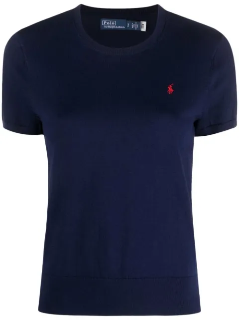 Polo Ralph Lauren logo-embroidered knitted T-shirt