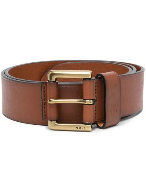 Polo Ralph Lauren embossed-logo leather belt
