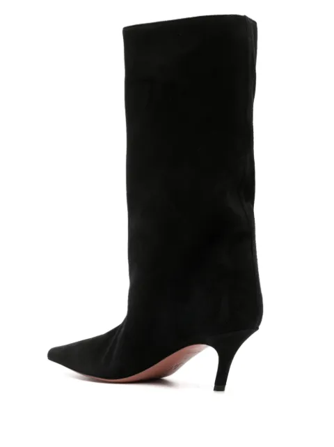 Amina Muaddi Fiona 60mm pointed-toe suede boots FIONABOOT - 1