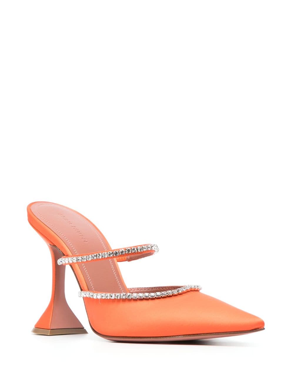 Amina Muaddi Gilda crystal-embellished 105mm mules - Oranje