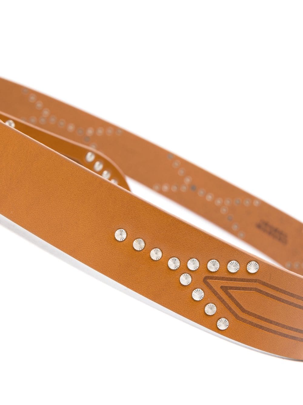 ISABEL MARANT Telly stud-embellished leather belt - Beige