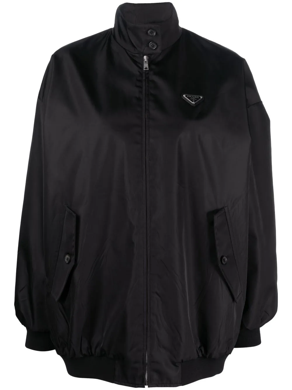

Prada logo-plaque bomber jacket - Black