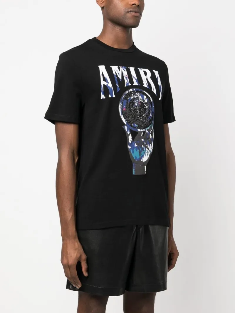 AMIRI Crystal Ball cotton T-shirt black | MODES