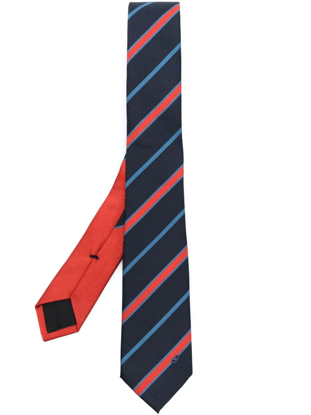

Valentino Garavani corbata de seda con rayas estampadas - Azul