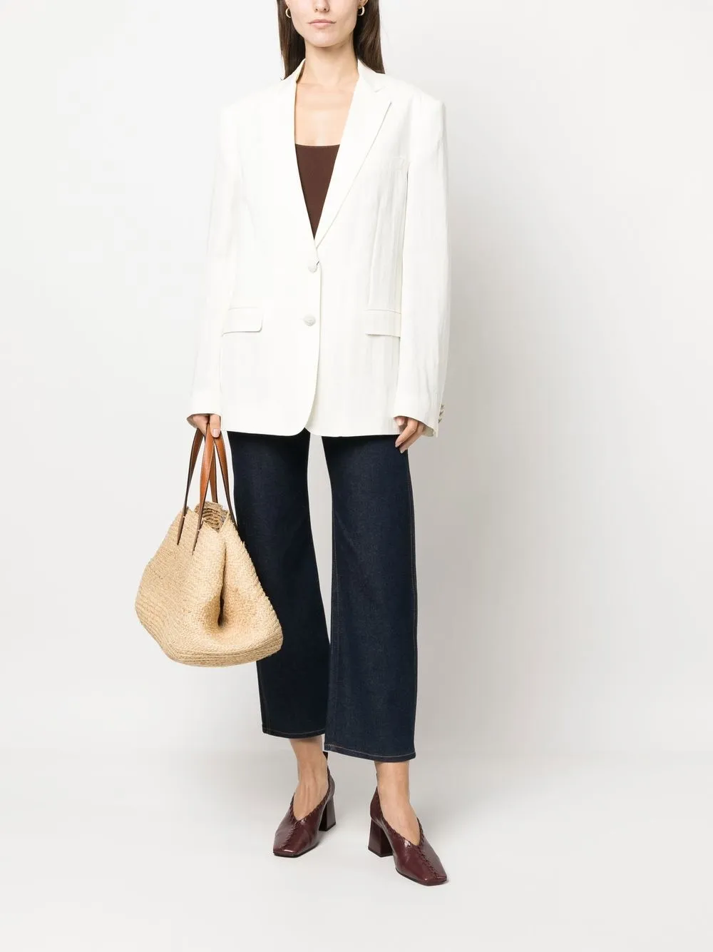 ETRO Blazer met enkele rij knopen - Wit