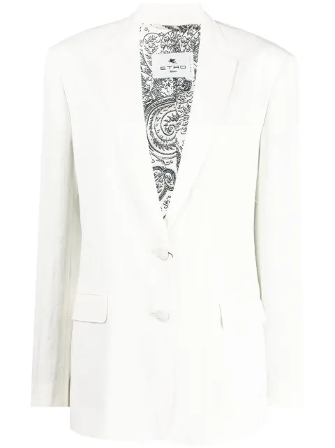 ETRO - single-breasted lyocell-blend blazer