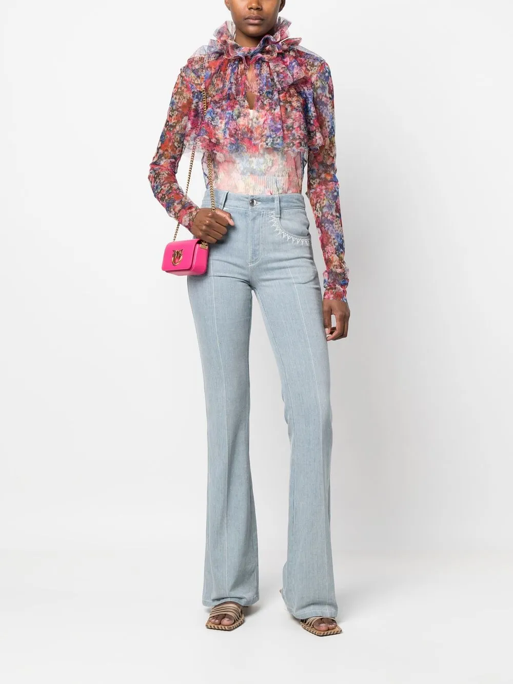 Philosophy Di Lorenzo Serafini Top met bloemenprint - Blauw