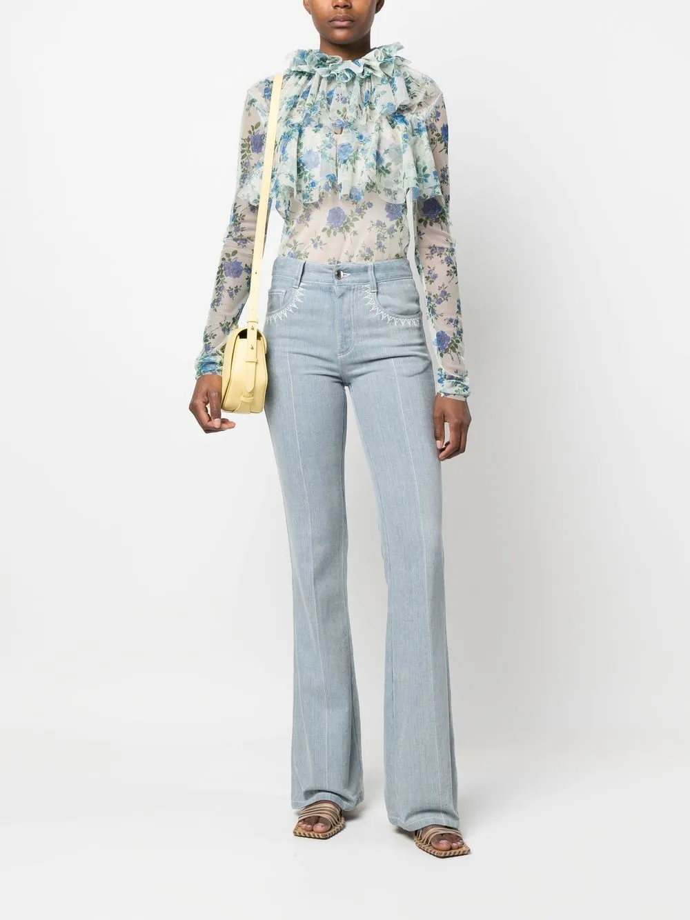 Philosophy Di Lorenzo Serafini Top met bloemenprint - Blauw
