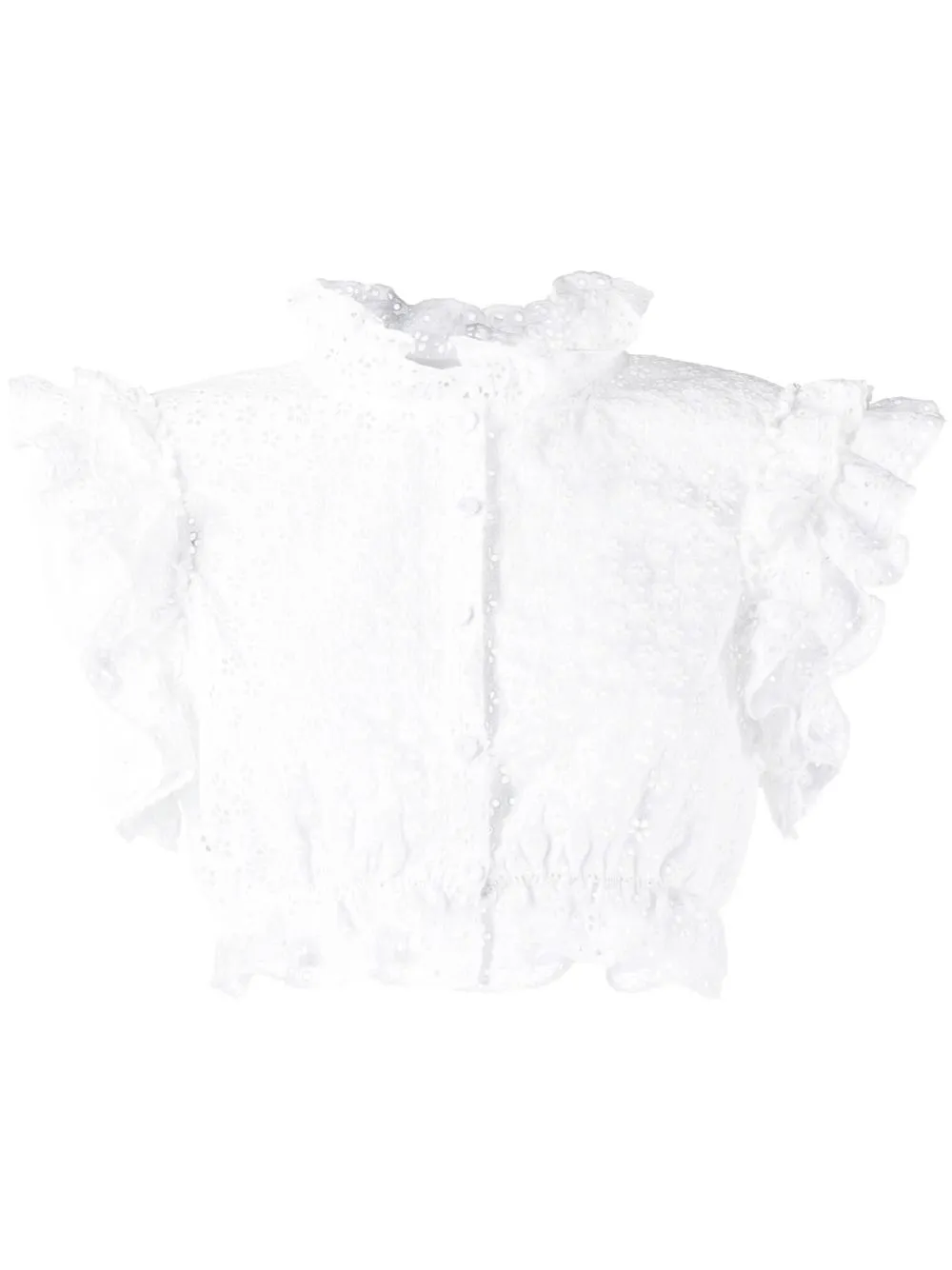 

Philosophy Di Lorenzo Serafini broderie-anglaise cropped blouse - White