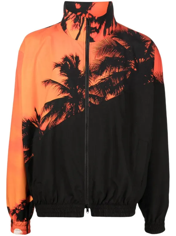 BLUE SKY INN palm tree Print Bomber Jacket Farfetch