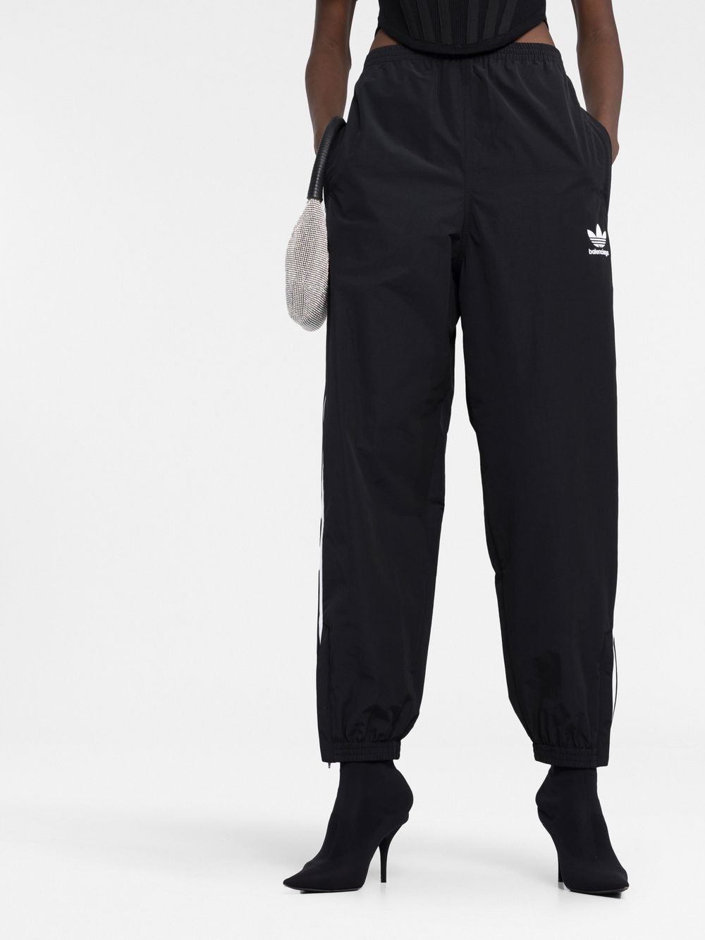 Balenciaga x Adidas side-stripe Cropped Track Pants - Farfetch