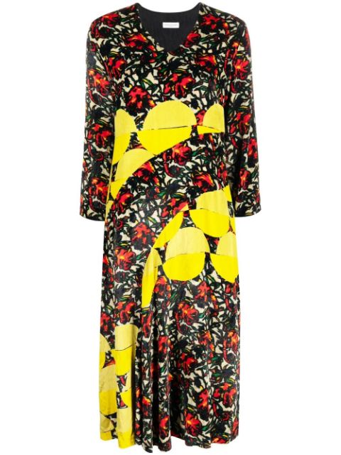 Dries Van Noten Pre-Owned 2000s abstract-print midi dress