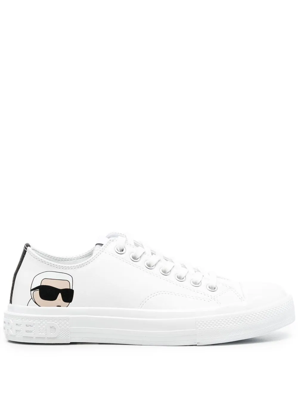 

Karl Lagerfeld Ikonik Karl-print lace-up sneakers - White