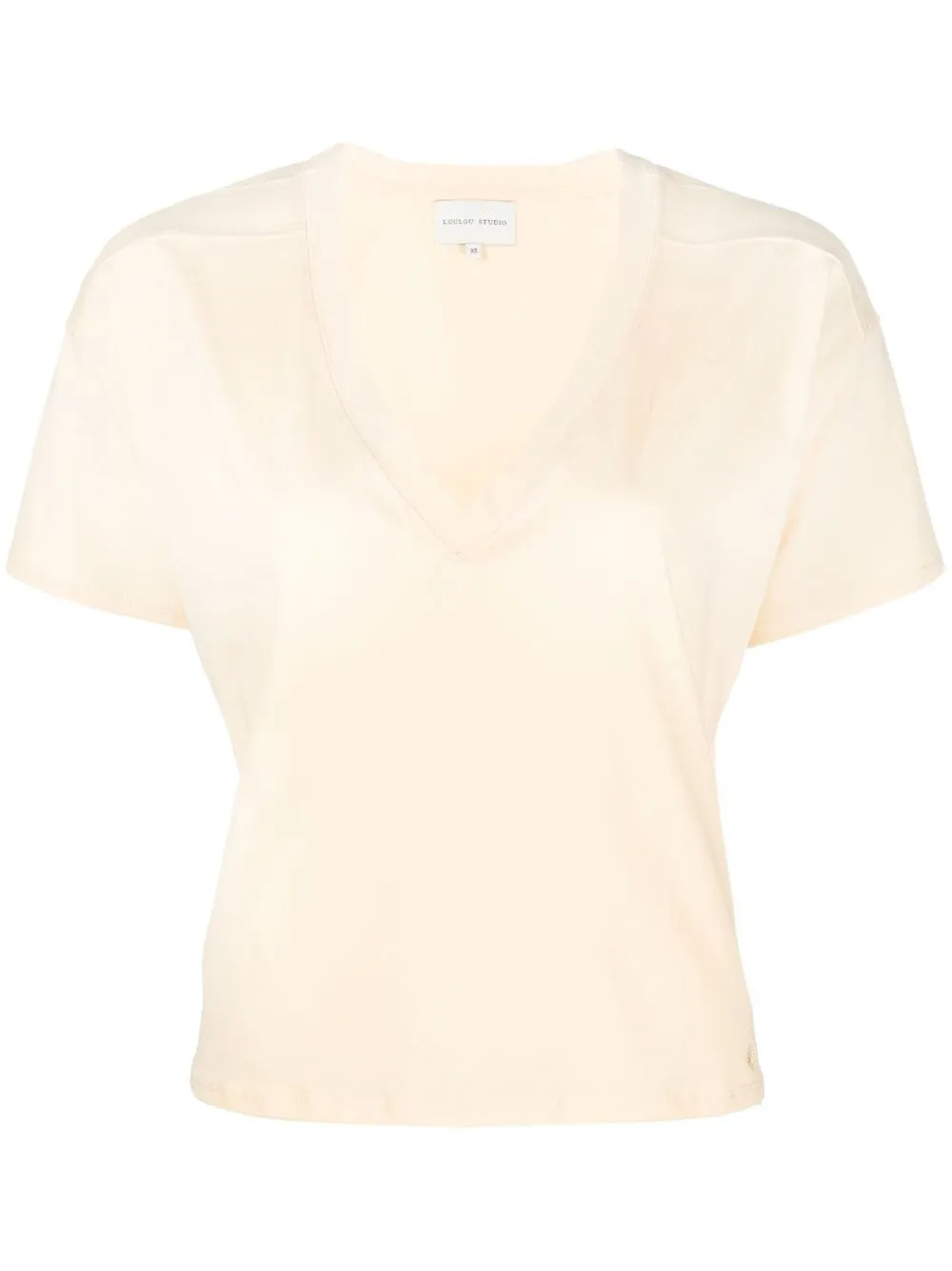 

Loulou Studio playera con cuello en V - Amarillo