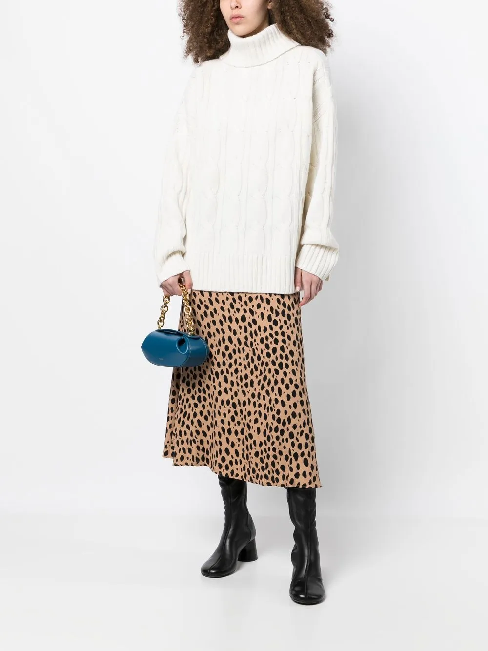 Reformation Rok met luipaardprint - Bruin