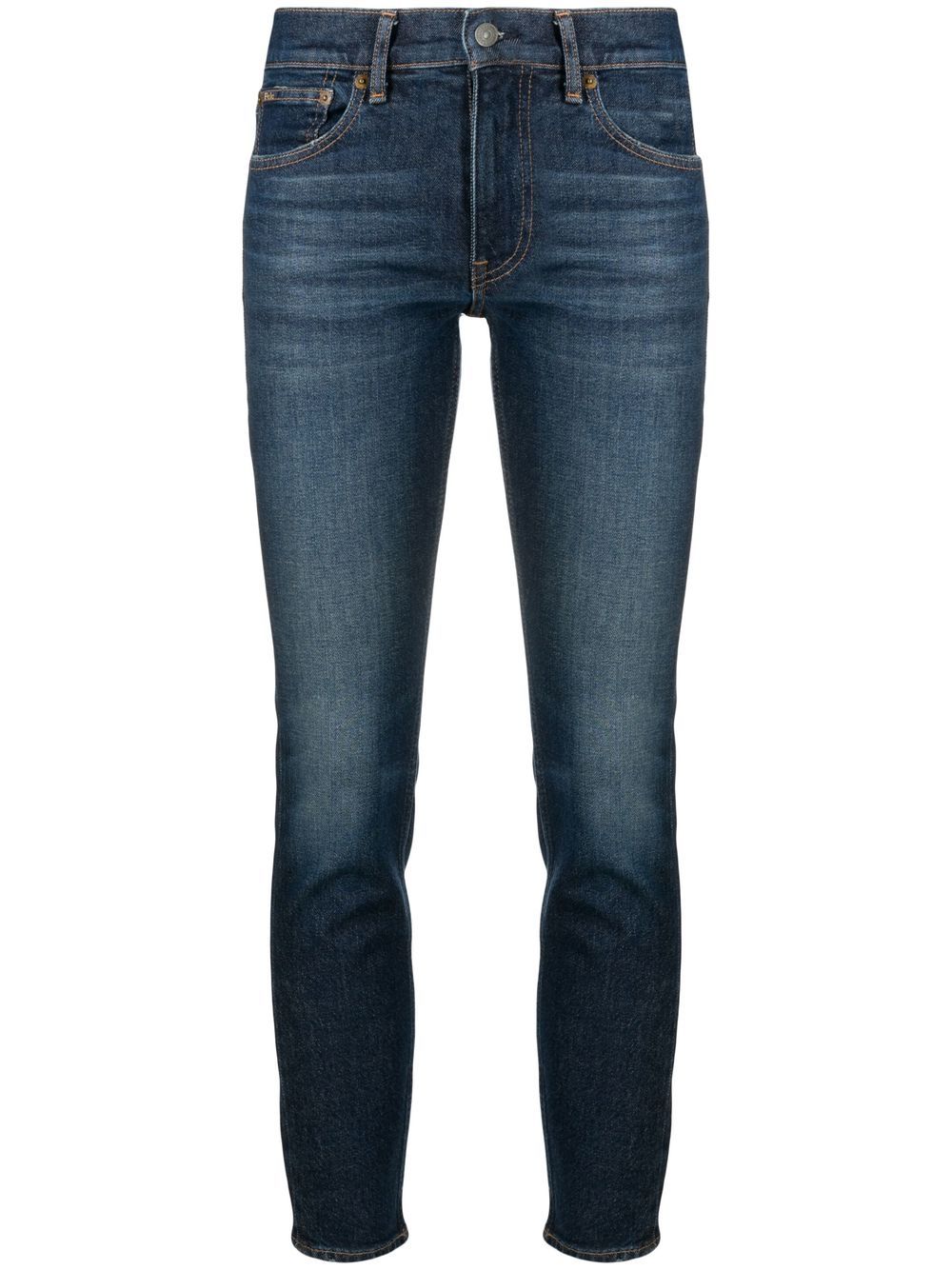 Polo Ralph Lauren Mid-rise Cropped Jeans In Blue