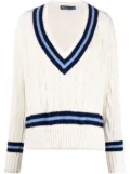 Polo Ralph Lauren cable-knit cricket jumper - Neutrals