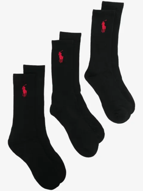 Polo Ralph Lauren three-pack Big Pony-motif socks