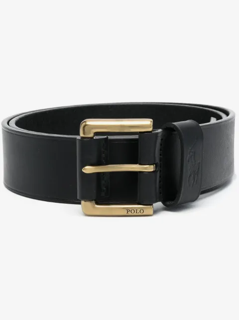 Polo Ralph Lauren embossed-logo leather belt