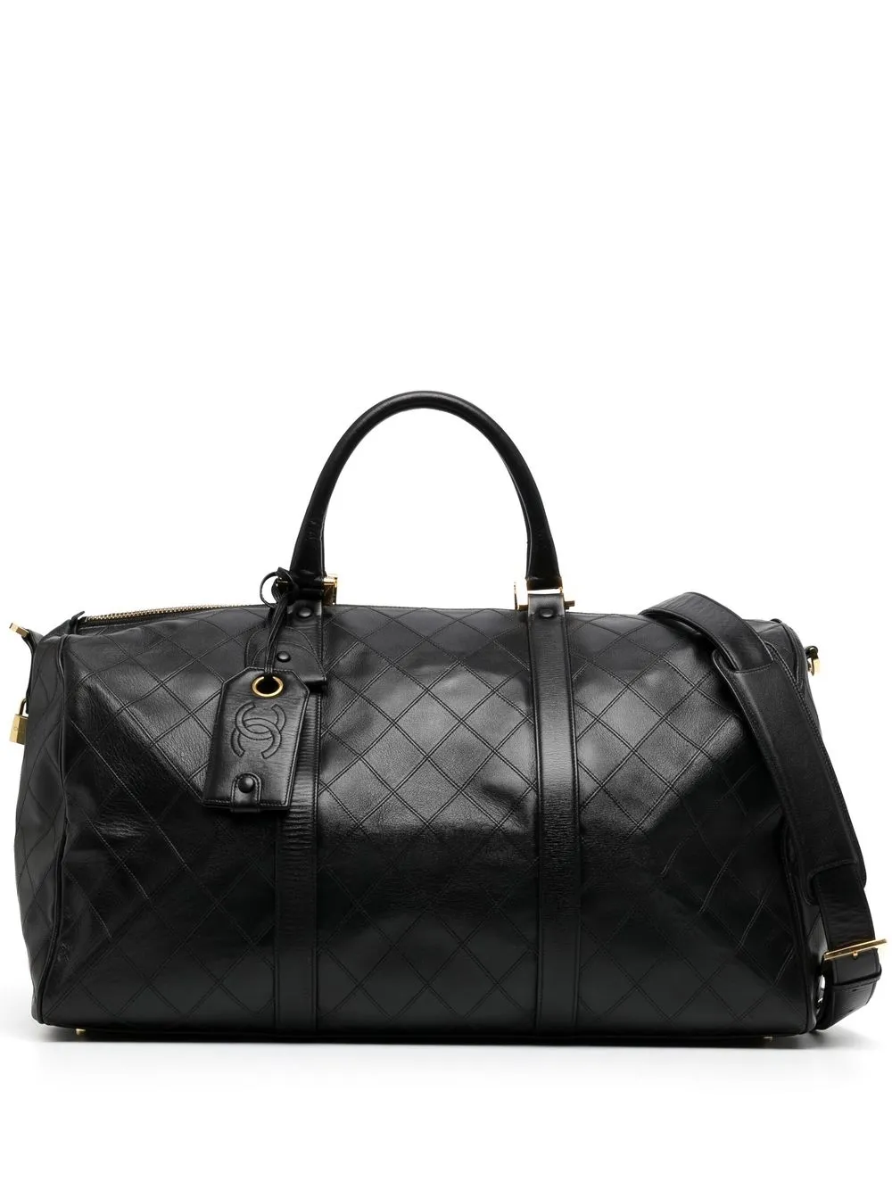 

CHANEL Pre-Owned 1990 Diamond Stitched tote bag - Black