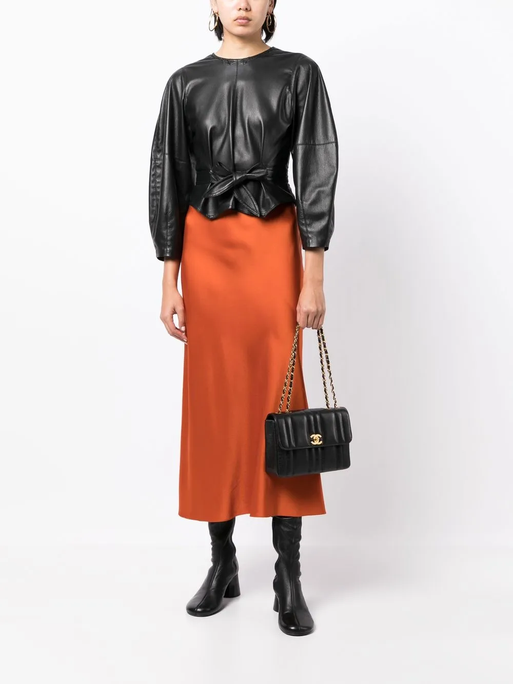 CHANEL Pre-Owned 1995 Mademoiselle schoudertas met omslag - Zwart