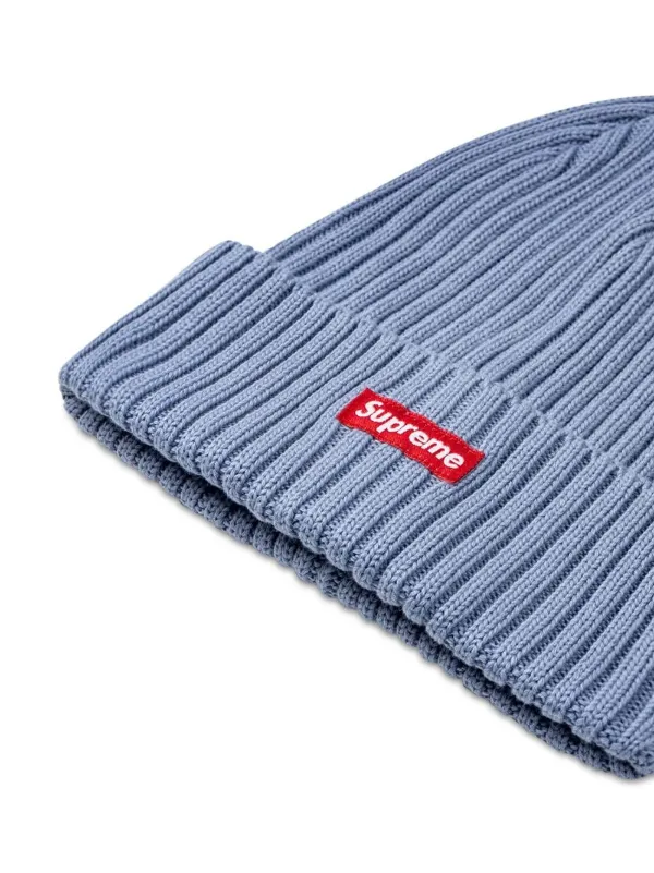 Supreme Overdyed Ribbed Knit Beanie - Blue for Men