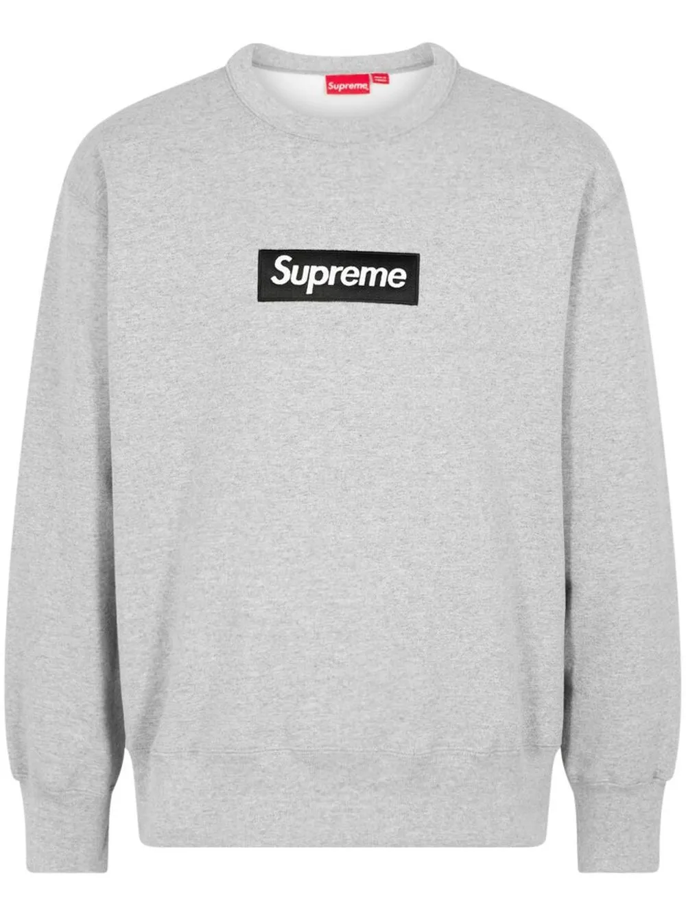 Supreme Box Logo Crew-neck Sweatshirt In Grey