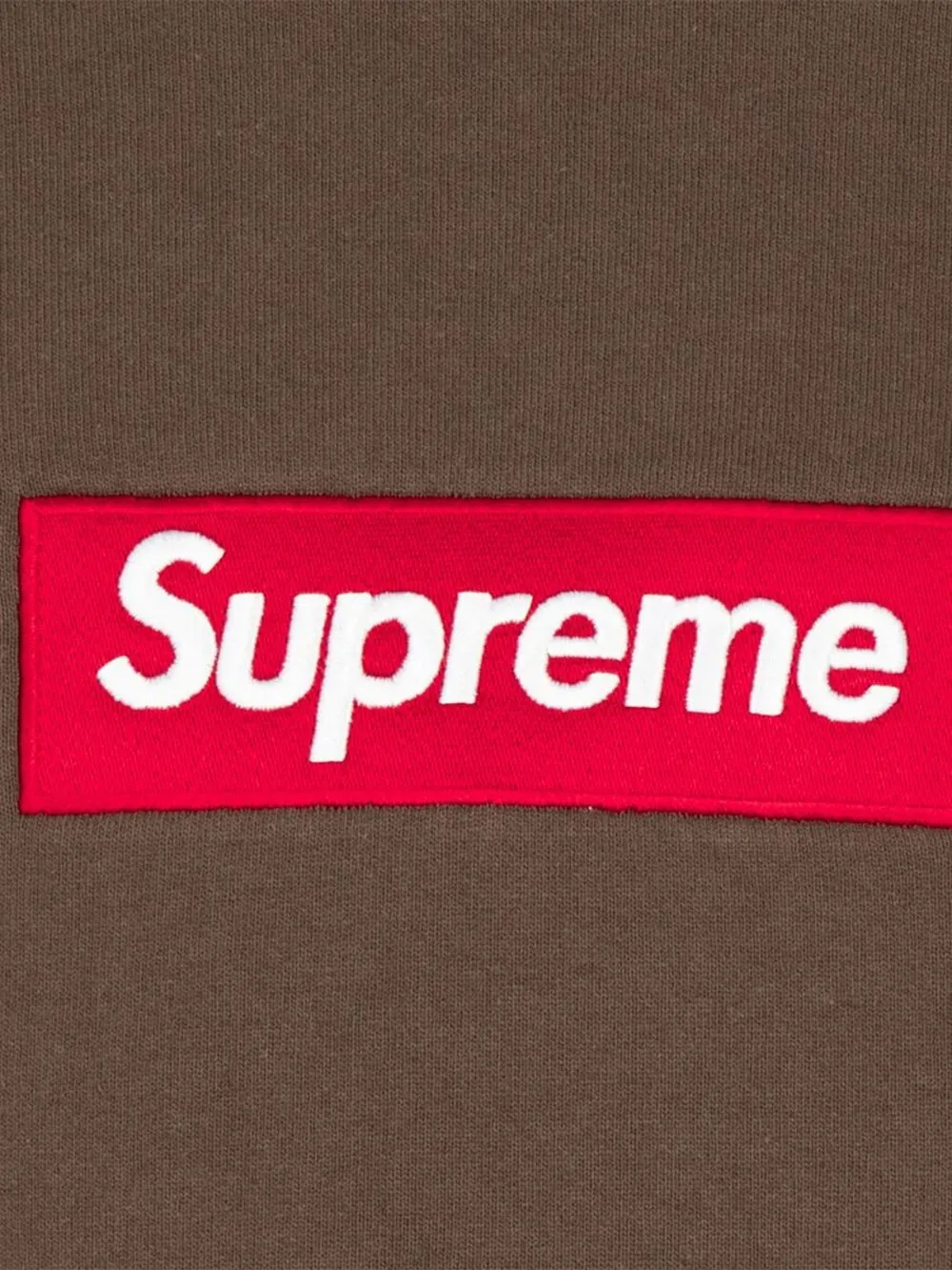 Supreme Box Logo Crew-neck Sweatshirt In Brown | ModeSens