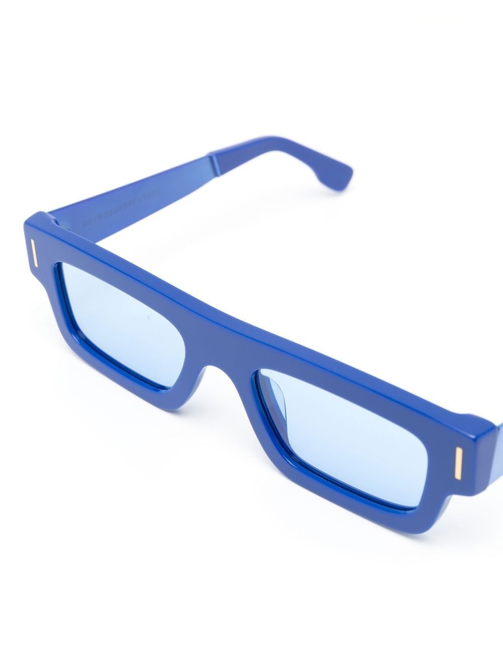 Shop Retrosuperfuture Logo-print Square-frame Sunglasses In Blau
