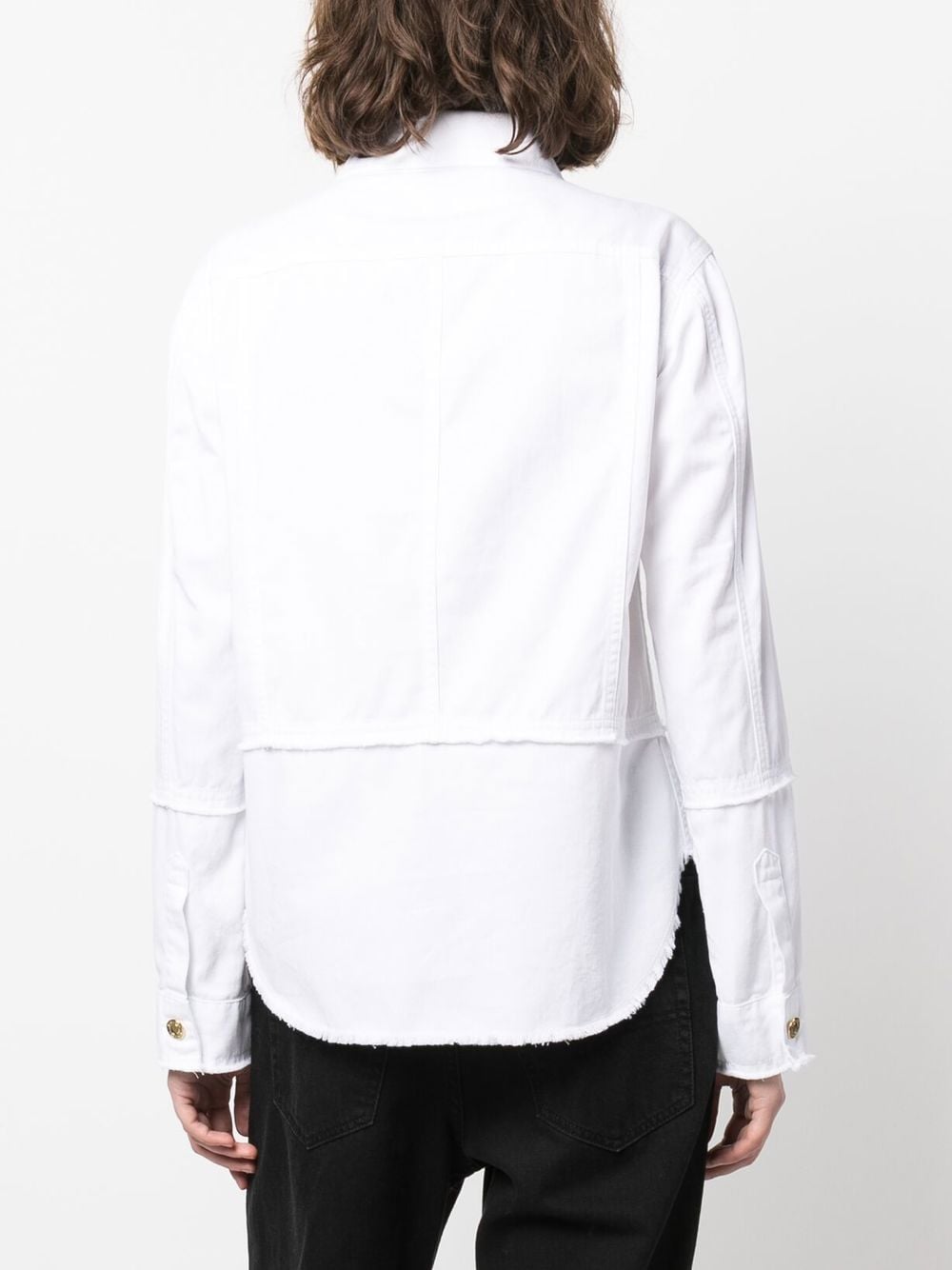 Shop Tom Ford Frayed-cotton Brim Shirt In White