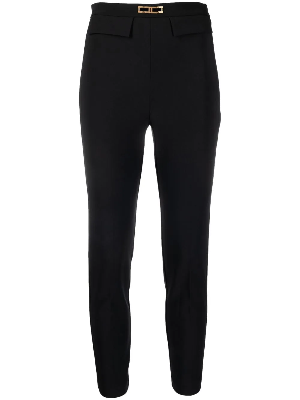 

Elisabetta Franchi logo-plaque tailored trousers - Black