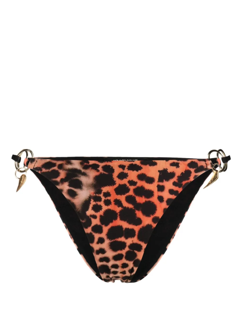 Roberto Cavalli Leopard-print Bikini Bottoms In Orange