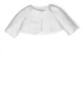 Monnalisa single-button bolero jacket - White