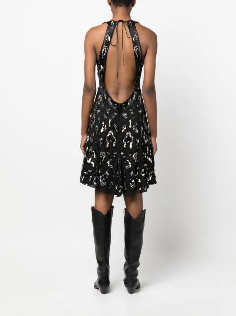 Roberto Cavalli sequin-embellished open-back dress QKR190GG021 - 3
