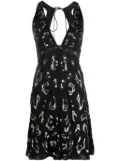 Roberto Cavalli sequin-embellished open-back dress - Black